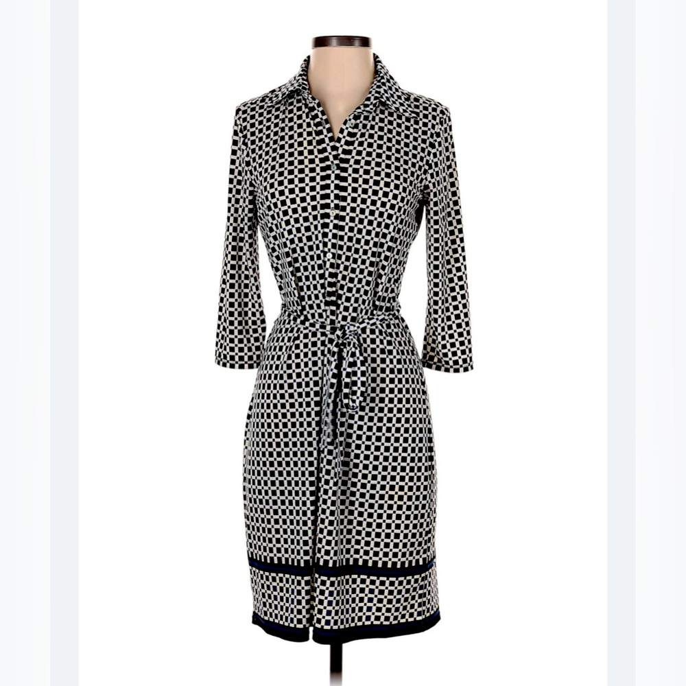 Max Studio Women's Polka Dot Polyester 3/4 Sleeve Dresses